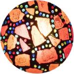 Lampada da tavolo in vetro mosaicata Red Harlequin h. 32 cm.