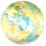 Lampada da tavolo in vetro dipinta Nebula h. 45 cm.