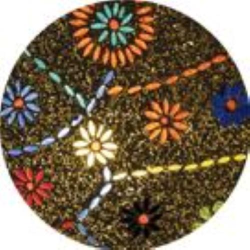 Lampada da tavolo in vetro mosaicata Floral Gray h. 32 cm.