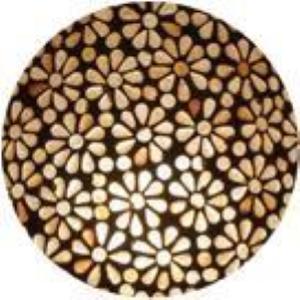 Lampada da tavolo in vetro mosaicata Yellow Daisy h. 21 cm.