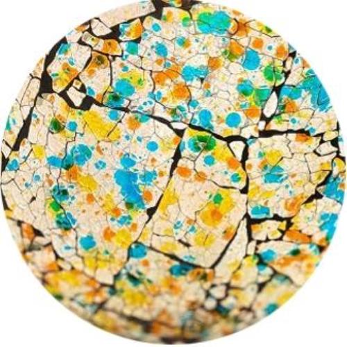 Mimosa Garden Handmade Lamp in mosaic glass h. 64 cm.