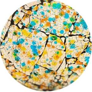 Mimosa Garden Handmade Lamp in mosaic glass h. 64 cm.