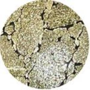 Lampada da tavolo in vetro mosaicata Glacial Gold h. 64 cm.