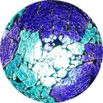 Lampada da tavolo in vetro mosaicata Blue Bay h. 64 cm.