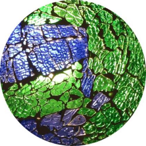 Green Bay Handmade Lamp in mosaic glass h. 64 cm.