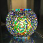 Lampada da tavolo in vetro mosaicata Fantasy Churi h. 32 cm.