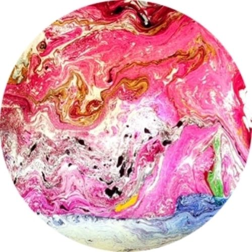 Lampada da tavolo in vetro dipinta Pyxis h. 45 cm.