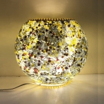 Lampada da tavolo in vetro mosaicata Sunfield Glow h. 23 cm.
