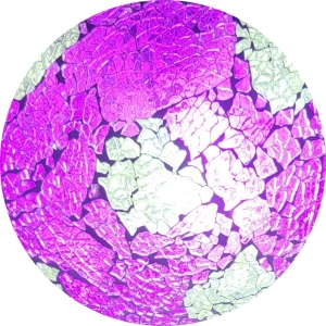 Lampada da tavolo in vetro mosaicata Purple Reflections h. 17 cm.