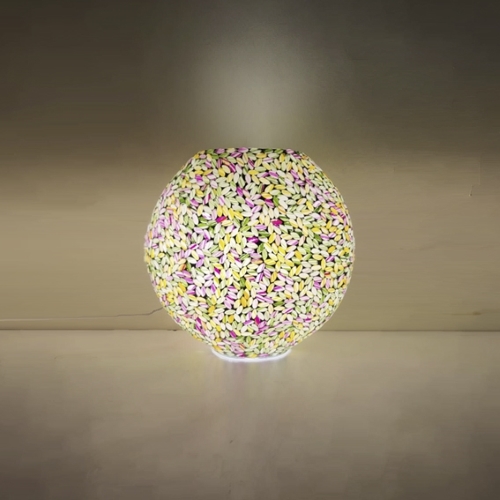 Blooming Joy Handmade Lamp in mosaic glass h. 17 cm.