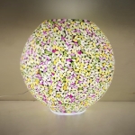 Lampada da tavolo in vetro mosaicata Blooming Joy h. 32 cm.