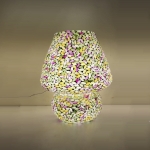Lampada da tavolo in vetro mosaicata Blooming Joy h. 23 cm.