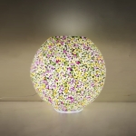 Lampada da tavolo in vetro mosaicata Blooming Joy h. 23 cm.