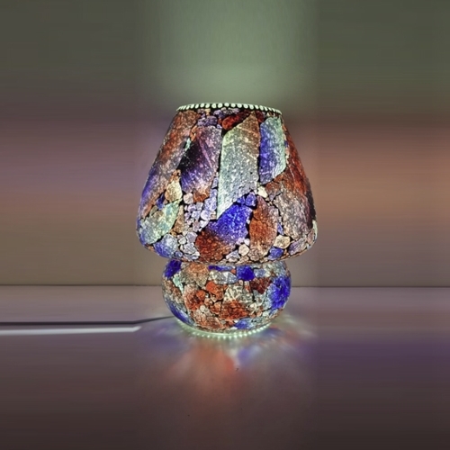 Velvet Sky Handmade Lamp in painted glass h. 23 cm.