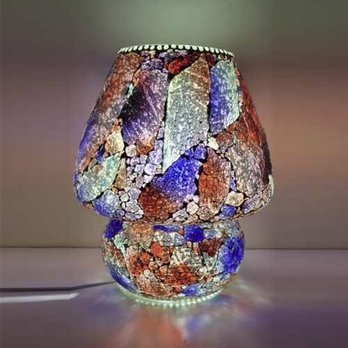 Velvet Sky Handmade Lamp in painted glass h. 32 cm.