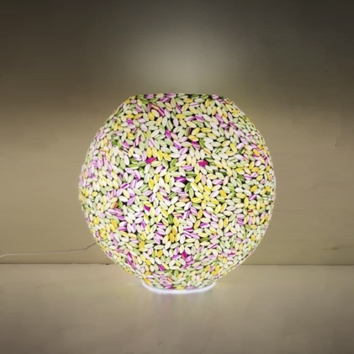 Lampada da tavolo in vetro mosaicata Blooming Joy h. 23 cm.