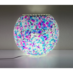 Lavander Garden Handmade Lamp in mosaic glass h. 23 cm.
