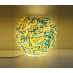 Lampada da tavolo in vetro mosaicata Mimosa Garden h. 23 cm.