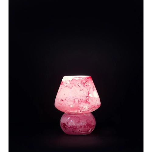 Lampada da tavolo in vetro dipinta Orion h. 17 cm.
