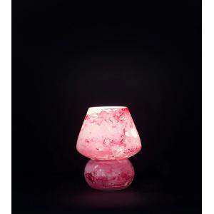 Lampada da tavolo in vetro dipinta Orion h. 17 cm.