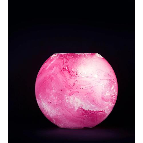 Lampada da tavolo in vetro dipinta Orion h. 23 cm.