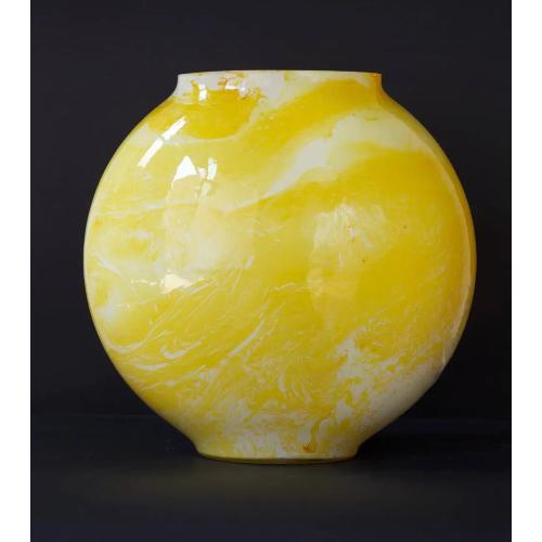 Lampada da tavolo in vetro dipinta Venus h. 32 cm.