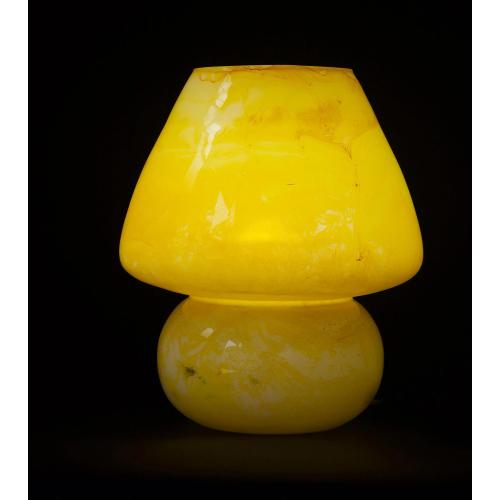 Lampada da tavolo in vetro dipinta Venus h. 23 cm.