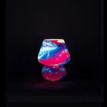 Lampada da tavolo in vetro dipinta Alpha Centauri h. 17 cm.