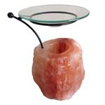 Diffusore per olio essenziale di Sale rosa dell'Himalaya h. 17 cm.