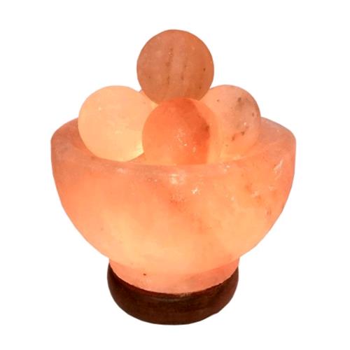 Himalayan salt lamp bowl with ball
