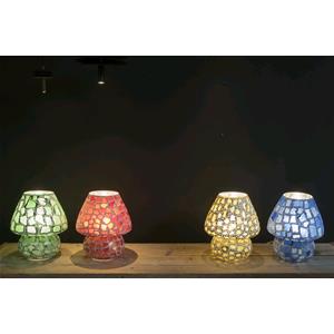 Lampada da tavolo in vetro mosaicata Colors of life h. 32 cm.