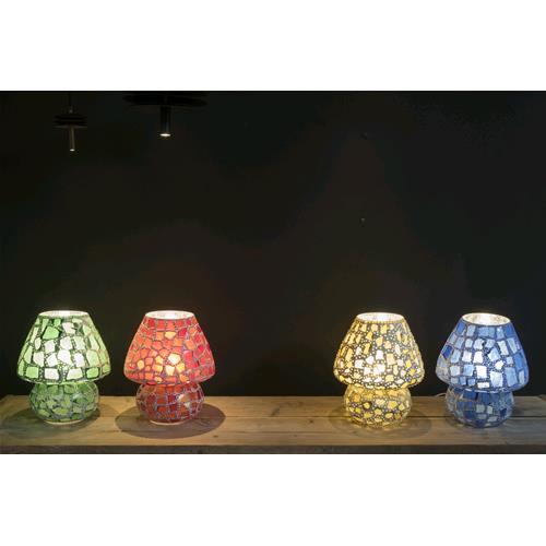 Lampada da tavolo in vetro mosaicata Colors of life h. 32 cm.