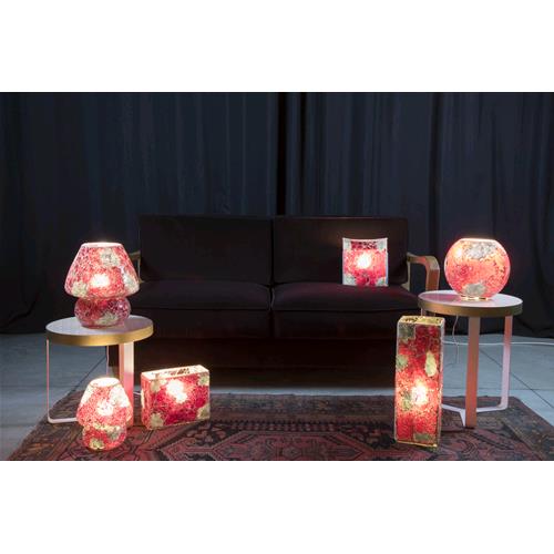 Vulcanic Eruption Handmade Lamp in mosaic glass h. 32 cm.