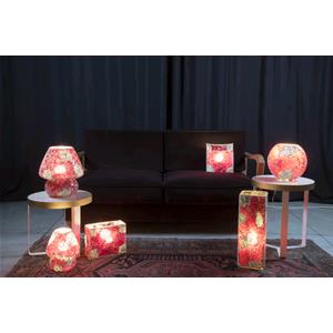 Vulcanic Eruption Handmade Lamp in mosaic glass h. 32 cm.