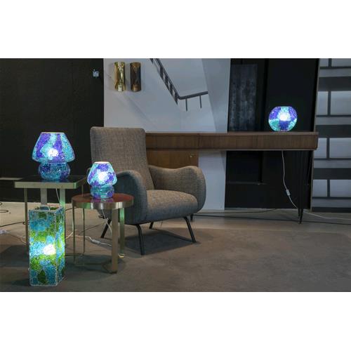 Blue Bay Handmade Lamp in mosaic glass h. 25 cm.