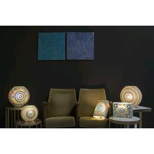 Wheel Mandala Handmade Lamp in mosaic glass h. 32 cm.