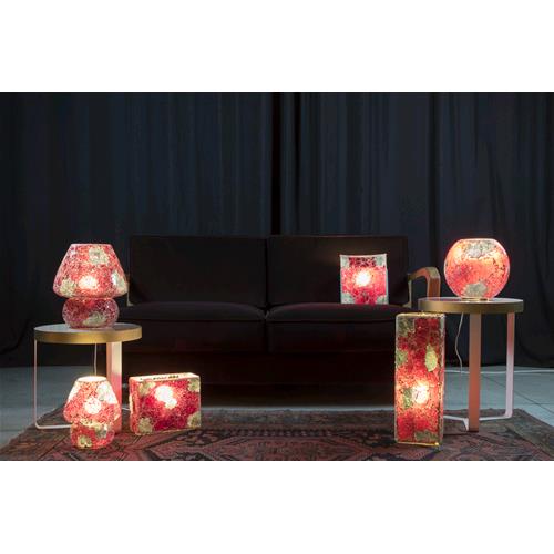 Vulcanic Eruption Handmade Lamp in mosaic glass h. 32 cm.