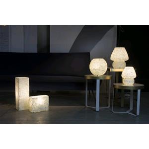 The White Bride Handmade Lamp in mosaic glass h. 32 cm.