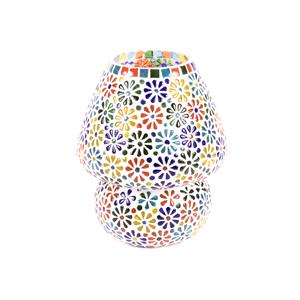 Flower Garden Handmade Lamp in mosaic glass h. 25 cm.