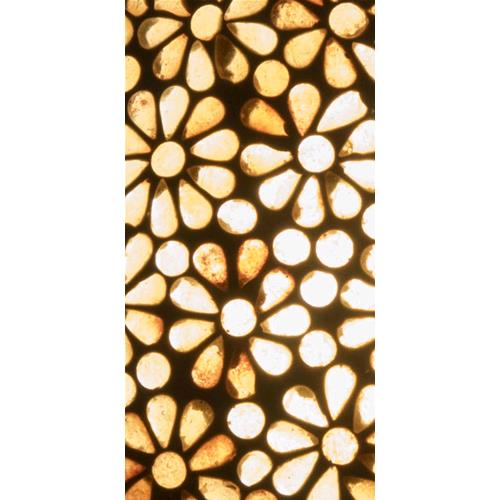 Lampada da tavolo in vetro mosaicata Yellow Daisy h. 23 cm.