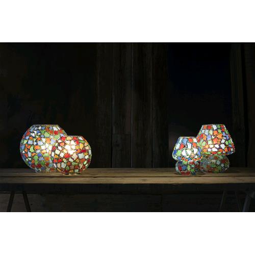 Lampada da tavolo in vetro mosaicata Harlequin h. 23 cm.