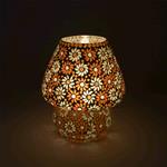 Lampada da tavolo in vetro mosaicata Orange blossom h. 23 cm.