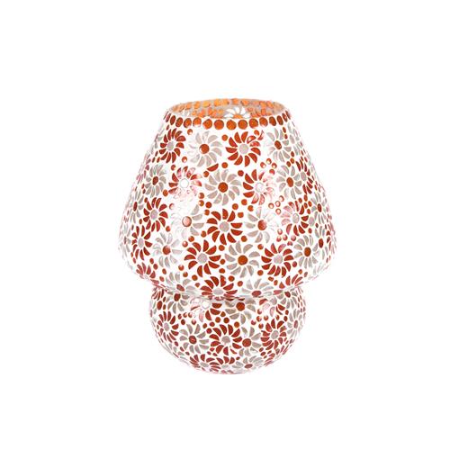 Lampada da tavolo in vetro mosaicata Orange blossom h. 17 cm.