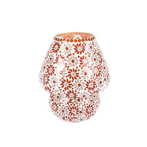 Lampada da tavolo in vetro mosaicata Orange blossom h. 17 cm.