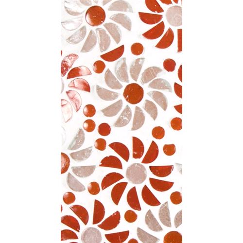 Lampada da tavolo in vetro mosaicata Orange blossom h. 23 cm.
