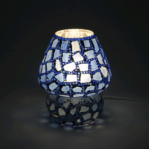 Lampada da tavolo in vetro mosaicata Colors of life h. 23 cm.