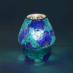 Lampada da tavolo in vetro mosaicata Blue Bay h. 23 cm.