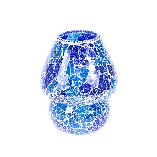 Lampada da tavolo in vetro mosaicata Blue Bay h. 23 cm.