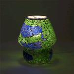 Lampada da tavolo in vetro mosaicata Green Bay h. 23 cm.