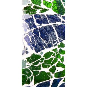 Lampada da tavolo in vetro mosaicata Green Bay h. 23 cm.